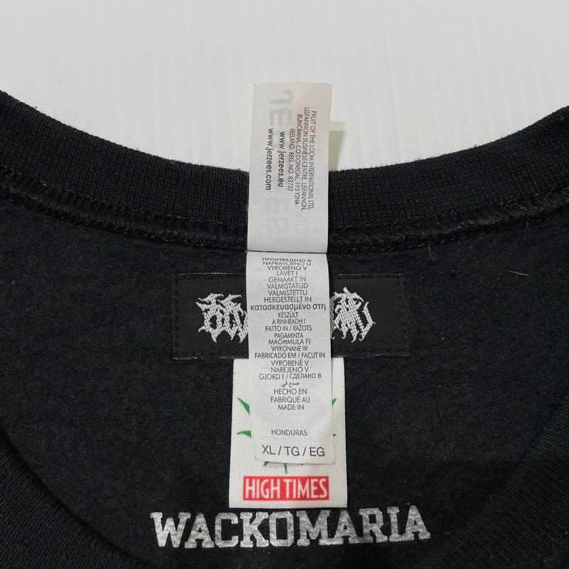 【中古品】【メンズ】 WACKOMARIA ワコマリア × 舐達麻 コラボ HIGHTIMES SWEAT ハイタイムス スウェット トップス トレーナー 140-260523-ko-16-fuzh サイズ：XL カラー：ブラック 万代Net店