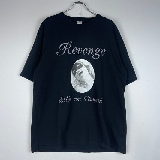 【中古品】【メンズ】 WACKO MARIA ワコ マリア ELLEN VON UNWERTH WASHED HEAVY WEIGHT T-SHIRT エレン・フォン・アンワース ウォッシュドヘビーウエイト Tシャツ 半袖 トップス 140-260528-ss-01-tei サイズ：XL カラー：ブラック 万代Net店