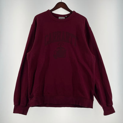 【中古品】【メンズ】 Carhartt WIP カーハート ワークインプログレス FADED POND CORPS SWEAT I036065 フェイデッド ポンド コーズ スウェット トップス トレーナー 145-260523-ko-13-tei サイズ：S カラー：バーガンディ 万代Net店