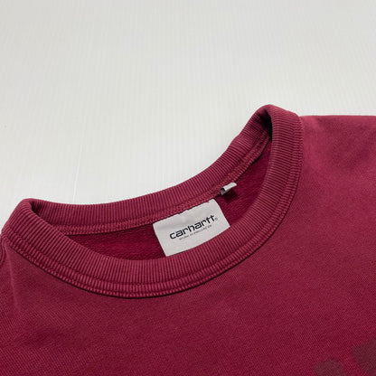 【中古品】【メンズ】 Carhartt WIP カーハート ワークインプログレス FADED POND CORPS SWEAT I036065 フェイデッド ポンド コーズ スウェット トップス トレーナー 145-260523-ko-13-tei サイズ：S カラー：バーガンディ 万代Net店