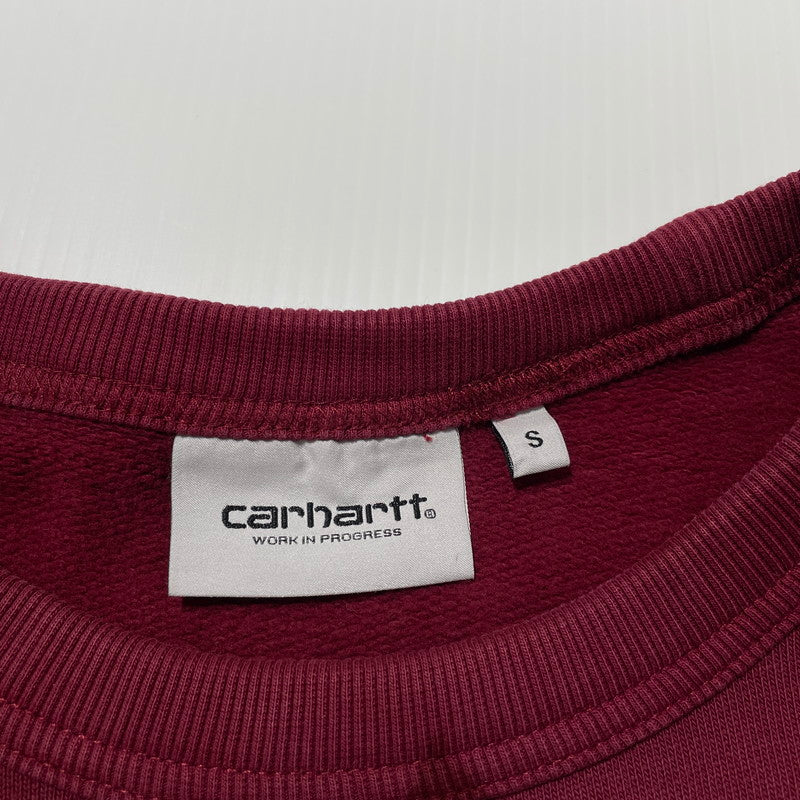 【中古品】【メンズ】 Carhartt WIP カーハート ワークインプログレス FADED POND CORPS SWEAT I036065 フェイデッド ポンド コーズ スウェット トップス トレーナー 145-260523-ko-13-tei サイズ：S カラー：バーガンディ 万代Net店