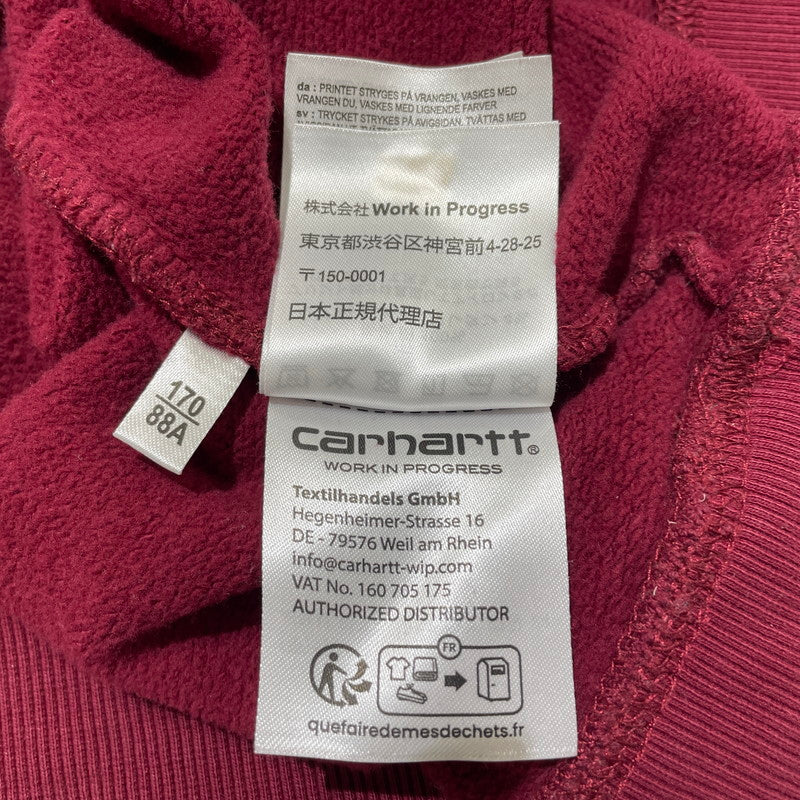 【中古品】【メンズ】 Carhartt WIP カーハート ワークインプログレス FADED POND CORPS SWEAT I036065 フェイデッド ポンド コーズ スウェット トップス トレーナー 145-260523-ko-13-tei サイズ：S カラー：バーガンディ 万代Net店