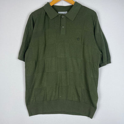 【中古品】【メンズ】 Carhartt WIP カーハート ワークインプログレス S/S CHECKER POLO I034535 ショートスリーブ チェッカー ポロ 半袖 トップス 145-260528-ss-05-tei サイズ：S カラー：ドルグリーン 万代Net店
