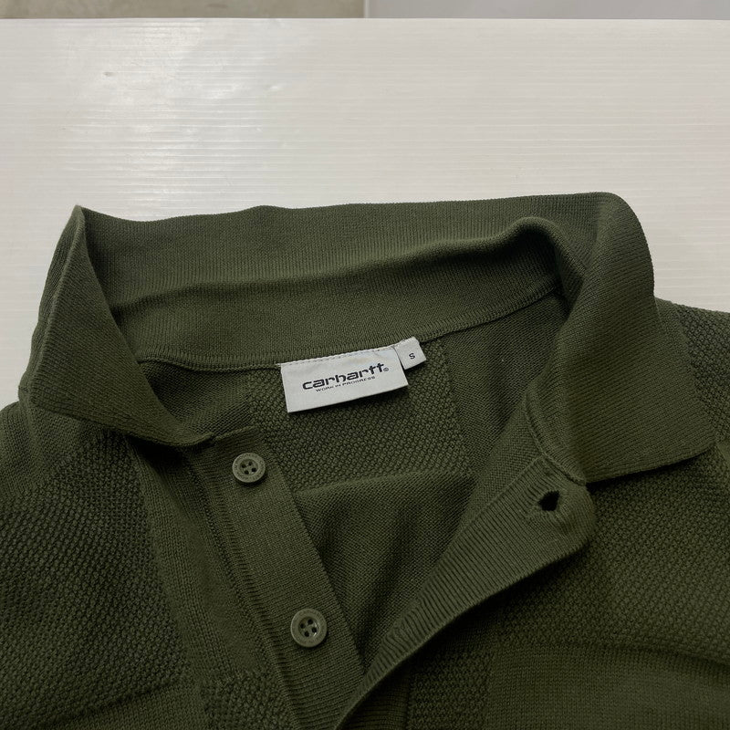 【中古品】【メンズ】 Carhartt WIP カーハート ワークインプログレス S/S CHECKER POLO I034535 ショートスリーブ チェッカー ポロ 半袖 トップス 145-260528-ss-05-tei サイズ：S カラー：ドルグリーン 万代Net店