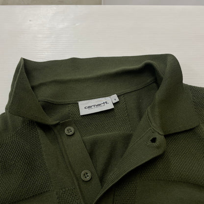 【中古品】【メンズ】 Carhartt WIP カーハート ワークインプログレス S/S CHECKER POLO I034535 ショートスリーブ チェッカー ポロ 半袖 トップス 145-260528-ss-05-tei サイズ：S カラー：ドルグリーン 万代Net店