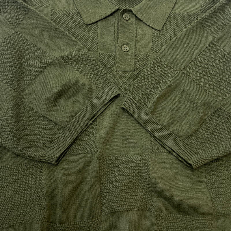 【中古品】【メンズ】 Carhartt WIP カーハート ワークインプログレス S/S CHECKER POLO I034535 ショートスリーブ チェッカー ポロ 半袖 トップス 145-260528-ss-05-tei サイズ：S カラー：ドルグリーン 万代Net店