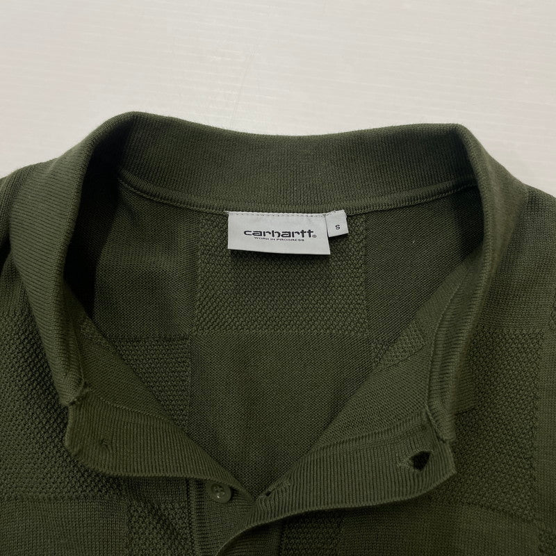 【中古品】【メンズ】 Carhartt WIP カーハート ワークインプログレス S/S CHECKER POLO I034535 ショートスリーブ チェッカー ポロ 半袖 トップス 145-260528-ss-05-tei サイズ：S カラー：ドルグリーン 万代Net店