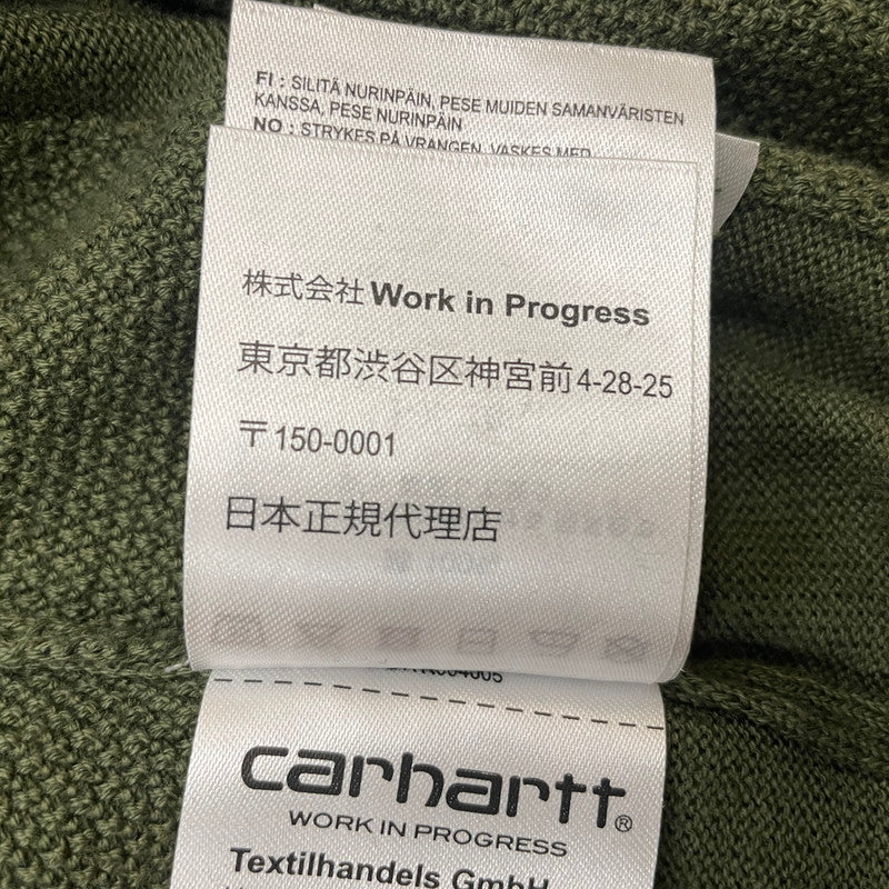 【中古品】【メンズ】 Carhartt WIP カーハート ワークインプログレス S/S CHECKER POLO I034535 ショートスリーブ チェッカー ポロ 半袖 トップス 145-260528-ss-05-tei サイズ：S カラー：ドルグリーン 万代Net店