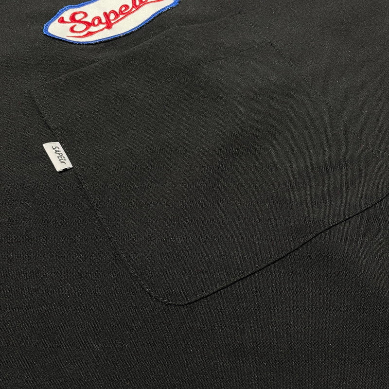 【中古品】【メンズ】 SAPEur サプール L/S BOWLING SHIRT ロングスリーブ ボーリングシャツ 長袖 トップス 142-260523-ko-17-tei サイズ：XXL カラー：ブラック 万代Net店
