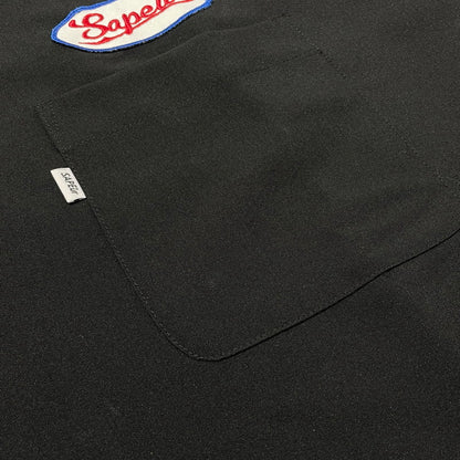 【中古品】【メンズ】 SAPEur サプール L/S BOWLING SHIRT ロングスリーブ ボーリングシャツ 長袖 トップス 142-260523-ko-17-tei サイズ：XXL カラー：ブラック 万代Net店