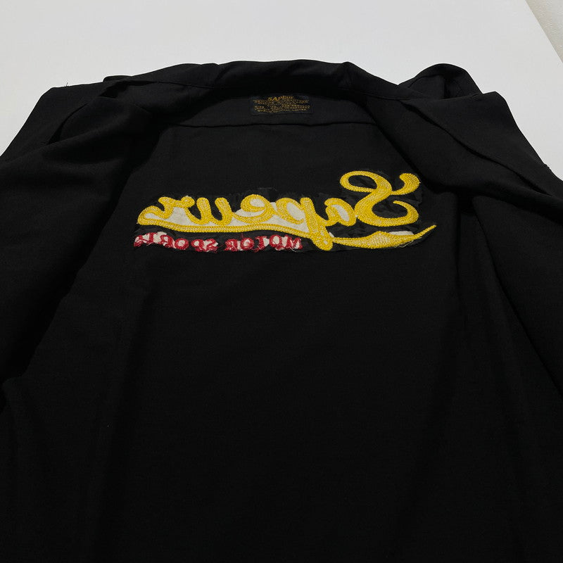 【中古品】【メンズ】 SAPEur サプール L/S BOWLING SHIRT ロングスリーブ ボーリングシャツ 長袖 トップス 142-260523-ko-17-tei サイズ：XXL カラー：ブラック 万代Net店
