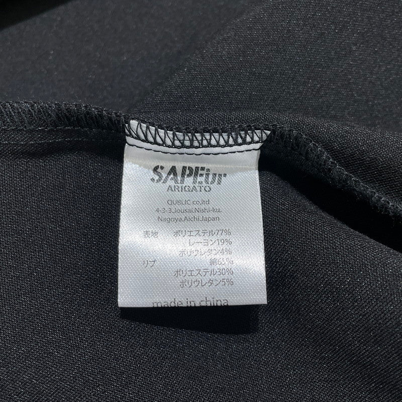 【中古品】【メンズ】 SAPEur サプール L/S BOWLING SHIRT ロングスリーブ ボーリングシャツ 長袖 トップス 142-260523-ko-17-tei サイズ：XXL カラー：ブラック 万代Net店