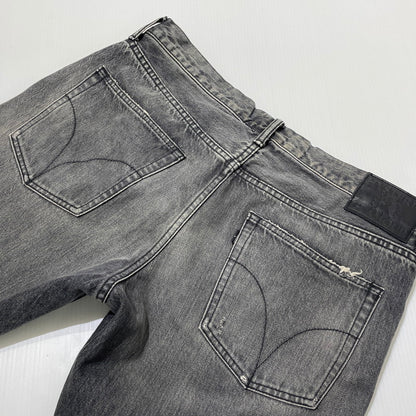【中古品】【メンズ】 HYSTERIC GLAMOUR ヒステリックグラマー 26SS SLIM STRAIGHT JEANS 02261AP06 スリム ストレート ジーンズ ボトムス デニムパンツ MSR加工 151-260523-ko-23-fuzh サイズ：34 カラー：グレー 万代Net店