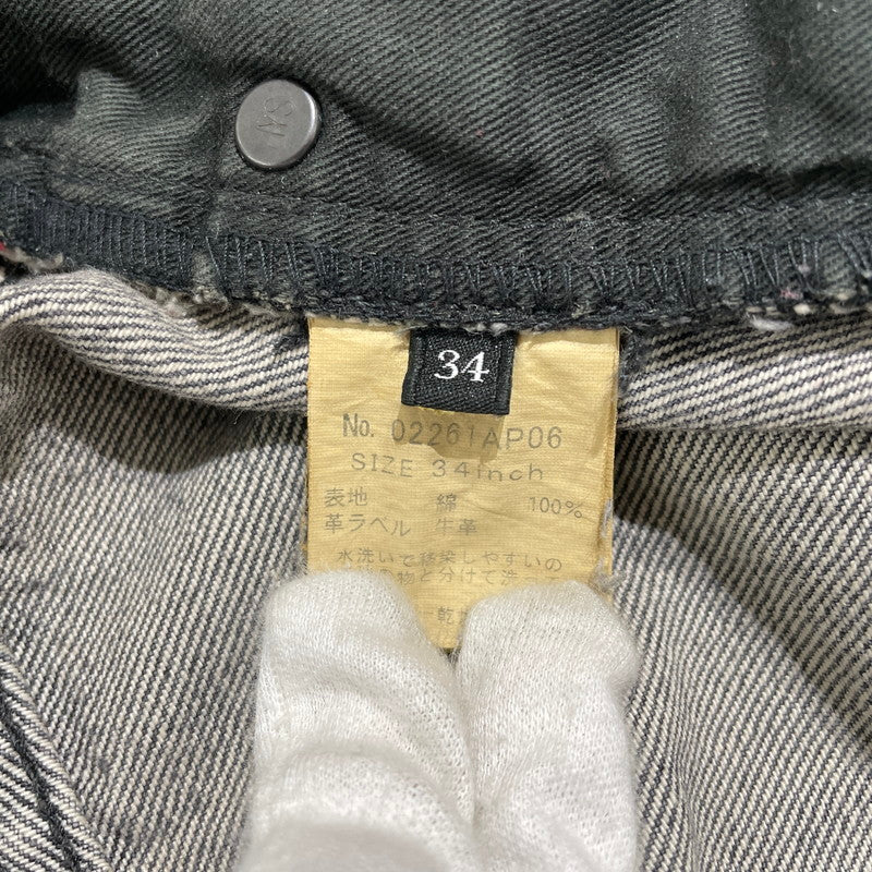 【中古品】【メンズ】 HYSTERIC GLAMOUR ヒステリックグラマー 26SS SLIM STRAIGHT JEANS 02261AP06 スリム ストレート ジーンズ ボトムス デニムパンツ MSR加工 151-260523-ko-23-fuzh サイズ：34 カラー：グレー 万代Net店