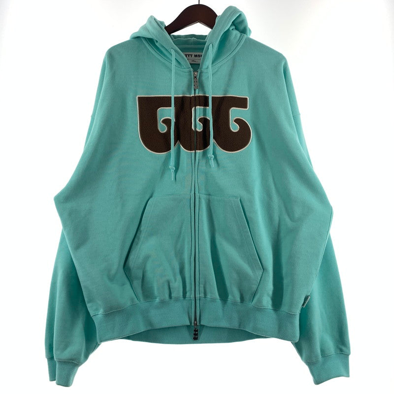 【中古品】【メンズ】 TTT-MSW ティー モダンストリートウエア WAVE LOGO HOODIE TTT-CT-004 ウェーブロゴ フーディ トップス フルジップパーカー 140-260531-ko-10-tei サイズ：L カラー：ミントグリーン 万代Net店