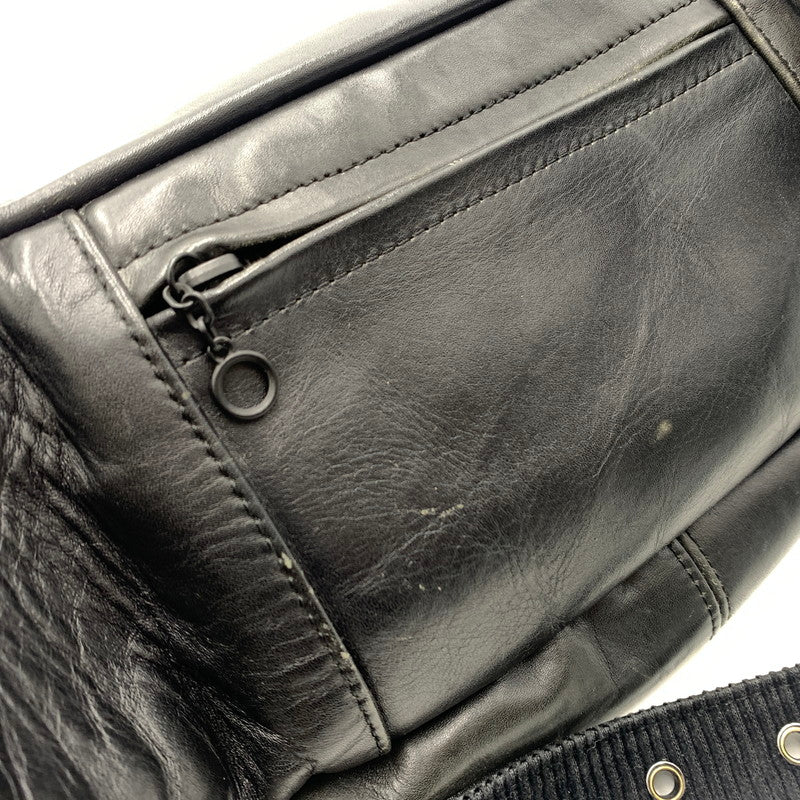【現状渡し品】【メンズ】 schott ショット PADDED BODY BAG 3109023 パデッド ボディバッグ カバン レザーバッグ 188-260606-ko-10-tei カラー：ブラック 万代Net店
