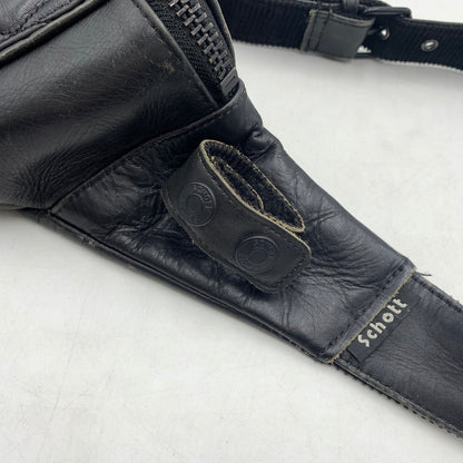 【現状渡し品】【メンズ】 schott ショット PADDED BODY BAG 3109023 パデッド ボディバッグ カバン レザーバッグ 188-260606-ko-10-tei カラー：ブラック 万代Net店
