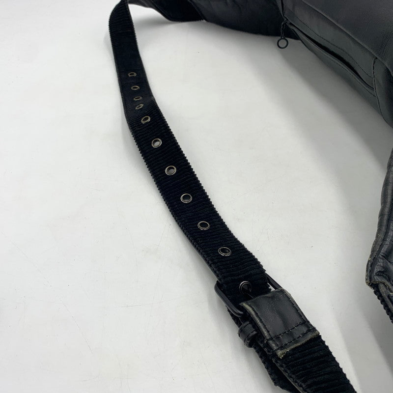【現状渡し品】【メンズ】 schott ショット PADDED BODY BAG 3109023 パデッド ボディバッグ カバン レザーバッグ 188-260606-ko-10-tei カラー：ブラック 万代Net店