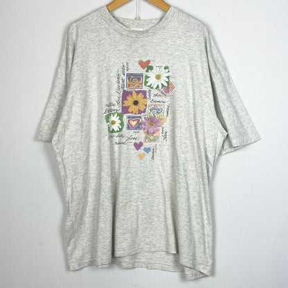 【中古品】【メンズ】 MAZE メイズ 90’s FLOWER TEE 90年代 フラワー Tシャツ 半袖 トップス 145-260731-sa-03-tei サイズ：XL カラー：グレー 万代Net店