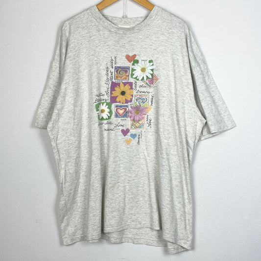 【中古品】【メンズ】 MAZE メイズ 90’s FLOWER TEE 90年代 フラワー Tシャツ 半袖 トップス 145-260731-sa-03-tei サイズ：XL カラー：グレー 万代Net店