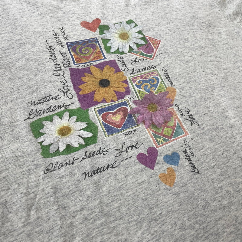 【中古品】【メンズ】 MAZE メイズ 90’s FLOWER TEE 90年代 フラワー Tシャツ 半袖 トップス 145-260731-sa-03-tei サイズ：XL カラー：グレー 万代Net店