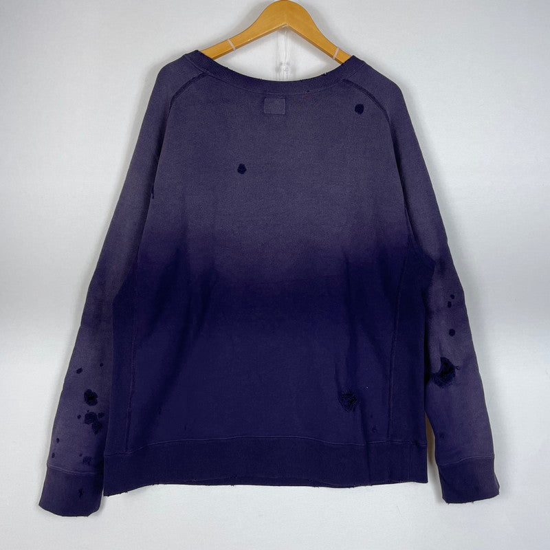 【中古品】【メンズ】 NEEDLES ニードルス DECONSTRUCTED SWEAT SHIRT COTTON FRENCH RW336 デコンストラクト スウェット シャツ コットンフレンチ 長袖 トップス 140-260531-yo-12-tei サイズ：M カラー：パープル 万代Net店