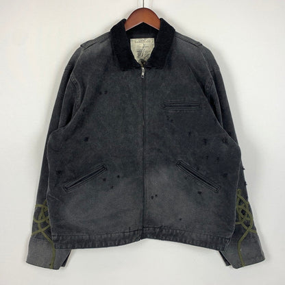 【中古品】【メンズ】 BASKETCASE バスケットケース POPE WORK JACKET ワークジャケット ライトアウター ダメージ加工 142-260531-ko-01-tei サイズ：M カラー：ブラック系 万代Net店