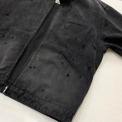 【中古品】【メンズ】 BASKETCASE バスケットケース POPE WORK JACKET ワークジャケット ライトアウター ダメージ加工 142-260531-ko-01-tei サイズ：M カラー：ブラック系 万代Net店