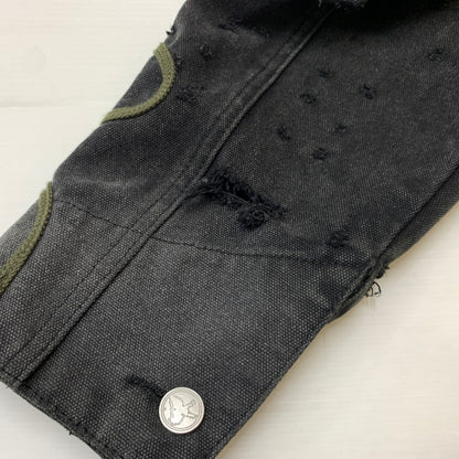 【中古品】【メンズ】 BASKETCASE バスケットケース POPE WORK JACKET ワークジャケット ライトアウター ダメージ加工 142-260531-ko-01-tei サイズ：M カラー：ブラック系 万代Net店