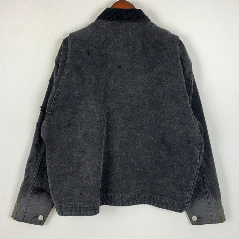 【中古品】【メンズ】 BASKETCASE バスケットケース POPE WORK JACKET ワークジャケット ライトアウター ダメージ加工 142-260531-ko-01-tei サイズ：M カラー：ブラック系 万代Net店