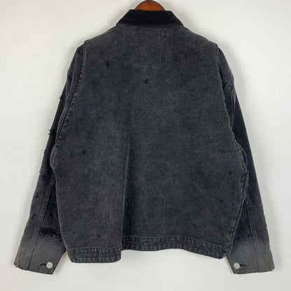 【中古品】【メンズ】 BASKETCASE バスケットケース POPE WORK JACKET ワークジャケット ライトアウター ダメージ加工 142-260531-ko-01-tei サイズ：M カラー：ブラック系 万代Net店