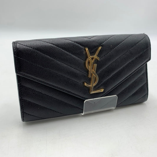 【中古品】【レディース】 SAINT LAURENT サンローラン 372264 カサンドラ マトラッセ ラージフラップ ウォレット 財布 181-260522-ko-08-tei カラー：ブラック 万代Net店