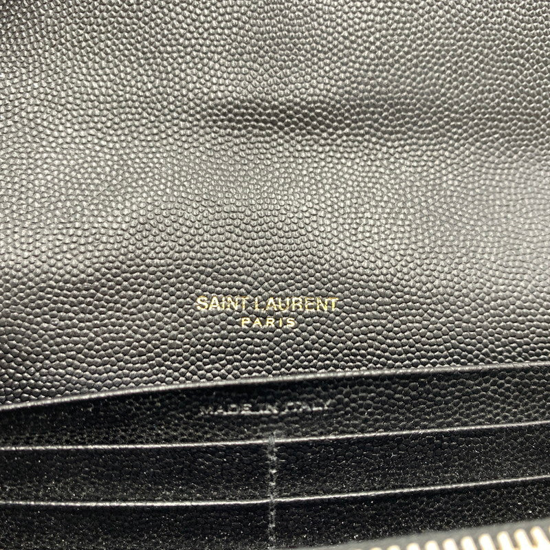 【中古品】【レディース】 SAINT LAURENT サンローラン 372264 カサンドラ マトラッセ ラージフラップ ウォレット 財布 181-260522-ko-08-tei カラー：ブラック 万代Net店