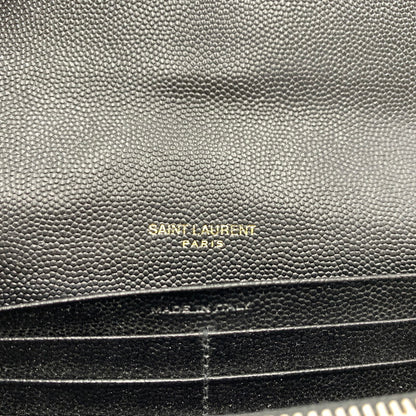 【中古品】【レディース】 SAINT LAURENT サンローラン 372264 カサンドラ マトラッセ ラージフラップ ウォレット 財布 181-260522-ko-08-tei カラー：ブラック 万代Net店