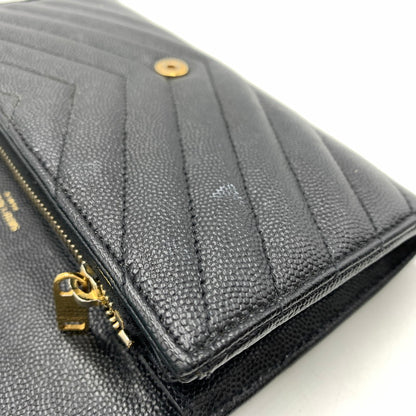【中古品】【レディース】 SAINT LAURENT サンローラン 372264 カサンドラ マトラッセ ラージフラップ ウォレット 財布 181-260522-ko-08-tei カラー：ブラック 万代Net店