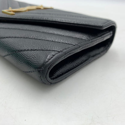 【中古品】【レディース】 SAINT LAURENT サンローラン 372264 カサンドラ マトラッセ ラージフラップ ウォレット 財布 181-260522-ko-08-tei カラー：ブラック 万代Net店