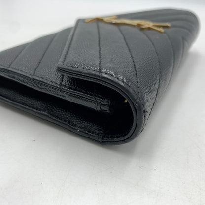 【中古品】【レディース】 SAINT LAURENT サンローラン 372264 カサンドラ マトラッセ ラージフラップ ウォレット 財布 181-260522-ko-08-tei カラー：ブラック 万代Net店