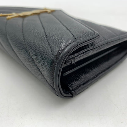 【中古品】【レディース】 SAINT LAURENT サンローラン 372264 カサンドラ マトラッセ ラージフラップ ウォレット 財布 181-260522-ko-08-tei カラー：ブラック 万代Net店