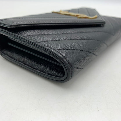 【中古品】【レディース】 SAINT LAURENT サンローラン 372264 カサンドラ マトラッセ ラージフラップ ウォレット 財布 181-260522-ko-08-tei カラー：ブラック 万代Net店