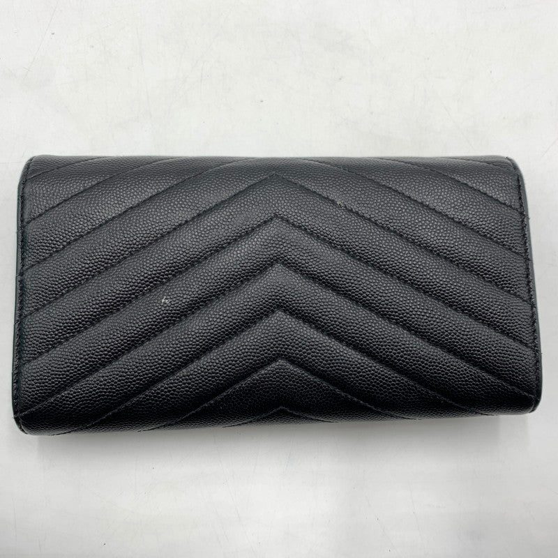 【中古品】【レディース】 SAINT LAURENT サンローラン 372264 カサンドラ マトラッセ ラージフラップ ウォレット 財布 181-260522-ko-08-tei カラー：ブラック 万代Net店