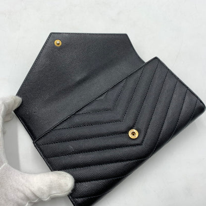 【中古品】【レディース】 SAINT LAURENT サンローラン 372264 カサンドラ マトラッセ ラージフラップ ウォレット 財布 181-260522-ko-08-tei カラー：ブラック 万代Net店