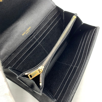 【中古品】【レディース】 SAINT LAURENT サンローラン 372264 カサンドラ マトラッセ ラージフラップ ウォレット 財布 181-260522-ko-08-tei カラー：ブラック 万代Net店