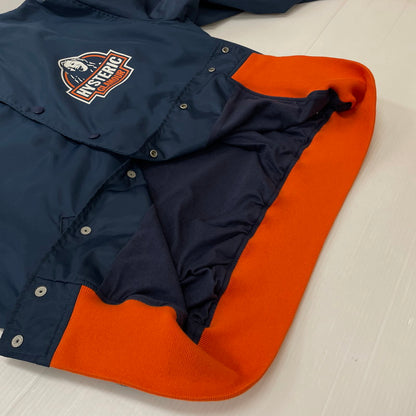 【中古品】【メンズ】 HYSTERIC GLAMOUR ヒステリックグラマー MAKE ME SMILE STUDIUM JACKET 02233AB10 メイクミースマイル スタジアムジャケット ライトアウター スタジャン 140-260603-ss-08-tei サイズ：XL カラー：ネイビー 万代Net店