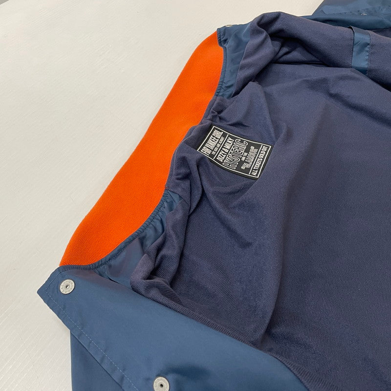 【中古品】【メンズ】 HYSTERIC GLAMOUR ヒステリックグラマー MAKE ME SMILE STUDIUM JACKET 02233AB10 メイクミースマイル スタジアムジャケット ライトアウター スタジャン 140-260603-ss-08-tei サイズ：XL カラー：ネイビー 万代Net店