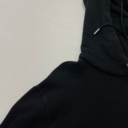 【中古品】【メンズ】 SAINT LAURENT サンローランパリ LOGO PRINT PULLOVER PARKA 464581 ロゴプリント プルオーバーパーカー 長袖 トップス フーディ 141-260531-yo-11-tei サイズ：M カラー：ブラック 万代Net店