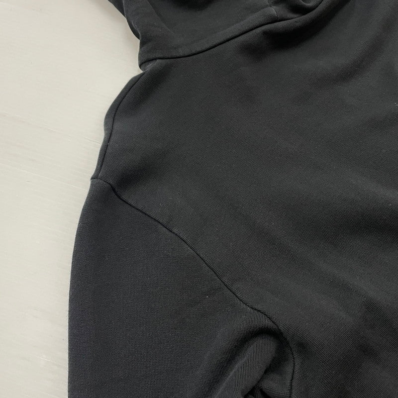 【中古品】【メンズ】 SAINT LAURENT サンローランパリ LOGO PRINT PULLOVER PARKA 464581 ロゴプリント プルオーバーパーカー 長袖 トップス フーディ 141-260531-yo-11-tei サイズ：M カラー：ブラック 万代Net店