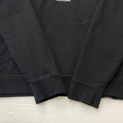 【中古品】【メンズ】 SAINT LAURENT サンローランパリ LOGO PRINT PULLOVER PARKA 464581 ロゴプリント プルオーバーパーカー 長袖 トップス フーディ 141-260531-yo-11-tei サイズ：M カラー：ブラック 万代Net店