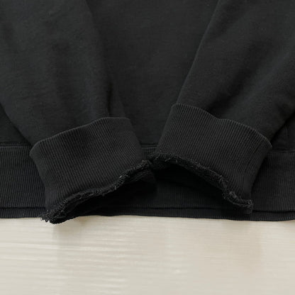 【中古品】【メンズ】 SAINT LAURENT サンローランパリ LOGO PRINT PULLOVER PARKA 464581 ロゴプリント プルオーバーパーカー 長袖 トップス フーディ 141-260531-yo-11-tei サイズ：M カラー：ブラック 万代Net店