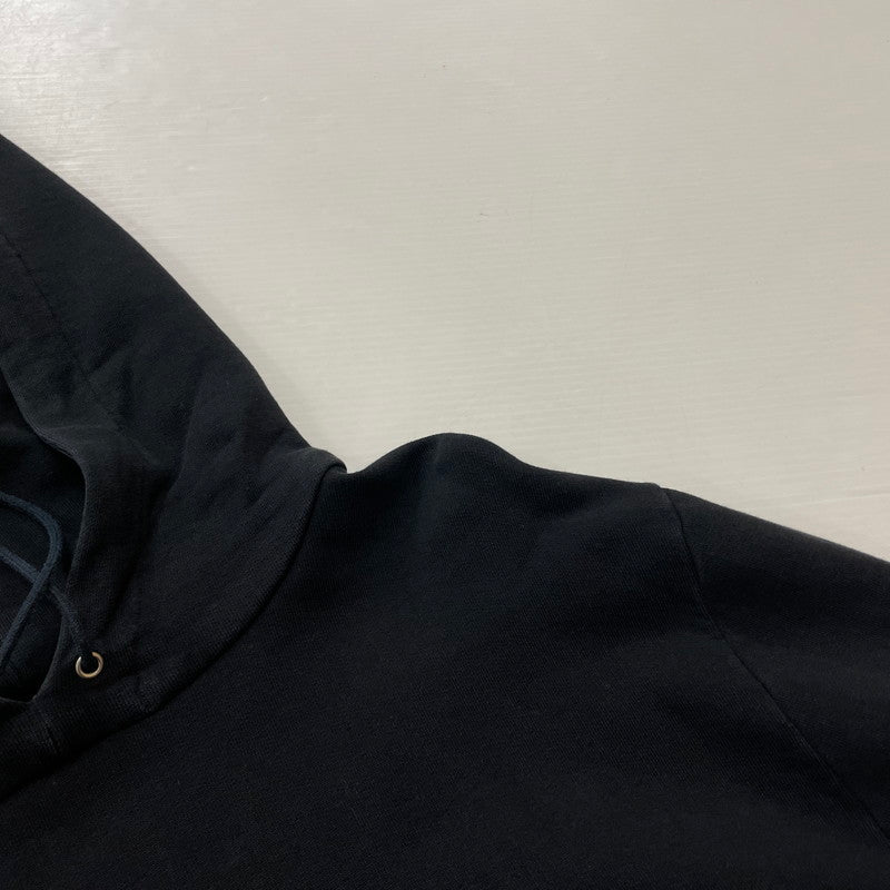 【中古品】【メンズ】 SAINT LAURENT サンローランパリ LOGO PRINT PULLOVER PARKA 464581 ロゴプリント プルオーバーパーカー 長袖 トップス フーディ 141-260531-yo-11-tei サイズ：M カラー：ブラック 万代Net店