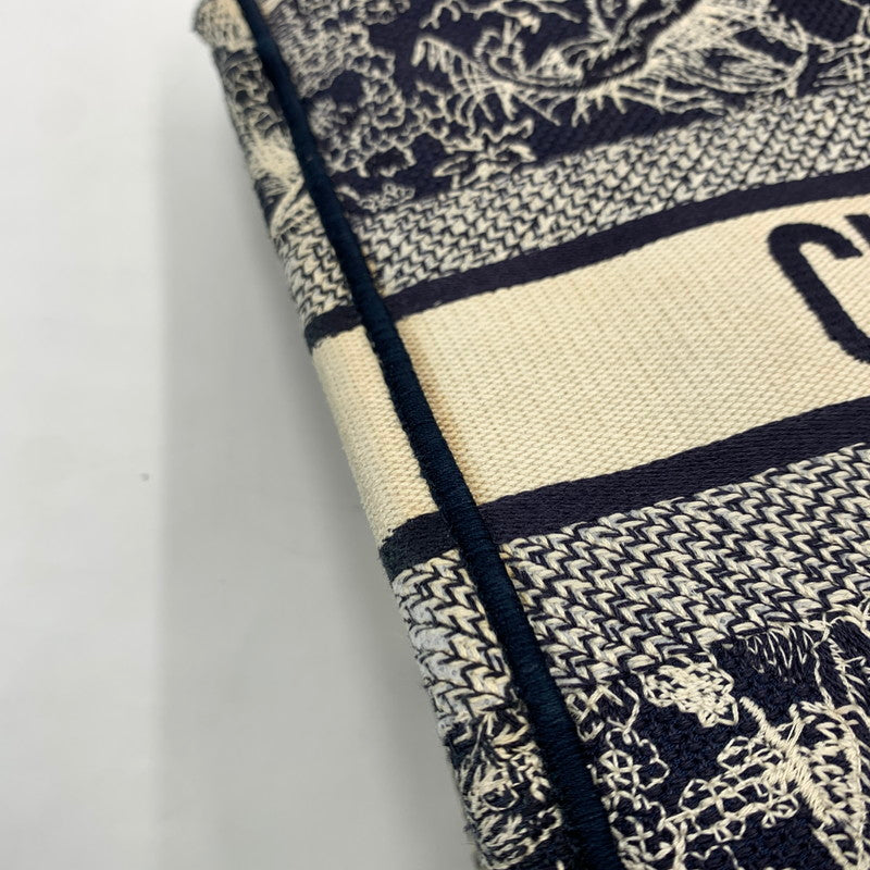 【現状渡し品】【レディース】 CHRISTIAN DIOR クリスチャンディオール MIDIUM BOOK TOTE 50-MA-1201 ミディアム ブックトート バッグ カバン 180-260522-ko-12-tei カラー：ネイビー系/ホワイト系 万代Net店